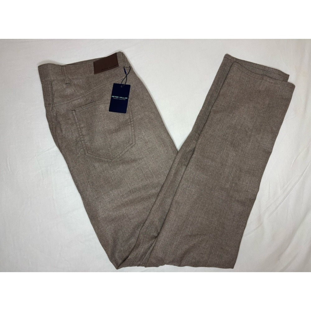 Peter Millar Crown Crafted Alpine Tailored Fit Pants 36x34 NWT $298 Toff Brown